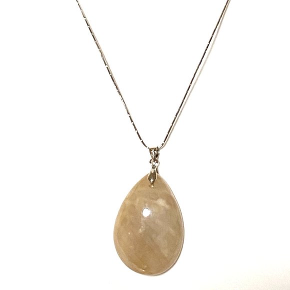 Natural Agate Pendant, Large Genuine Gemstone Water Drop Pendant - Picture 5 of 11